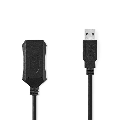 Cavo USB attivo | USB 2.0 | USB-A Maschio | USB-A Femmina | 480 Mbps | 5.00 m | Tondo | Placcato nickel | PVC | Rame | Label