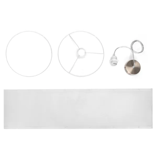 LAMPADARIO IN TESSUTO BIANCO PORTALAMPADA E27