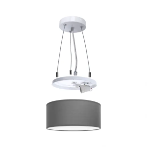 LAMPADARIO IN TESSUTO BIANCO PORTALAMPADA E27