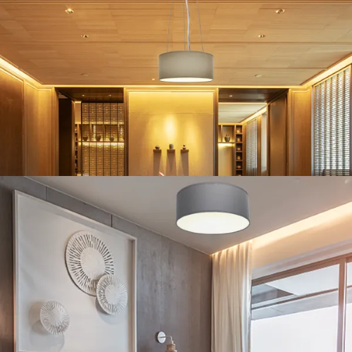 LAMPADARIO IN TESSUTO BIANCO PORTALAMPADA E27