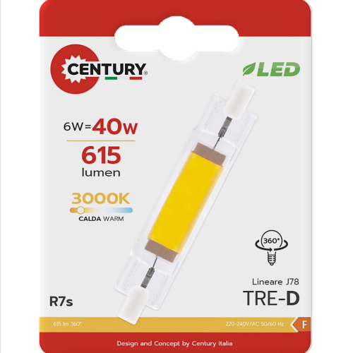 Lampada LED R7S 6 W 615 lm 3000 K
