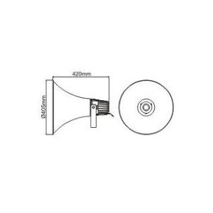 TROMBA IN ALLUMINIO 80w IMPERMEABILE