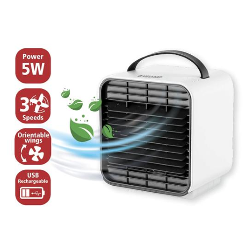 VENTILATORE RAFFRESCATORE DA SCRIVANIA 3 VELOCITA' RICARICABILE