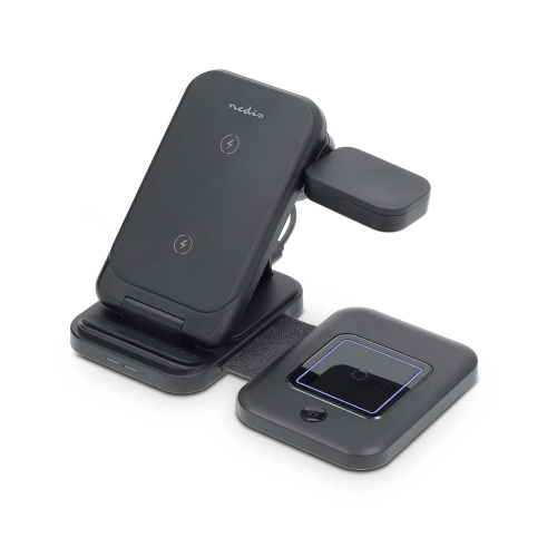 Caricatore senza fili | 3 in 1 | 15 W | Indicatore LED in uso | Cavo incluso | USB-A / USB-C™ | 1.00 m