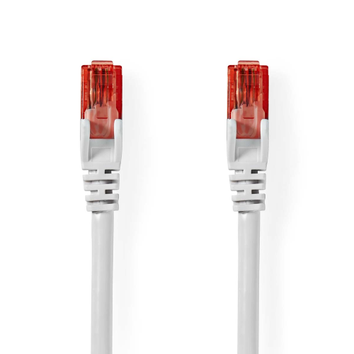 Cavo di rete CAT6 | RJ45 maschio | RJ45 maschio | U/UTP | 3.00 m | Tondo | PVC | Bianco | Label