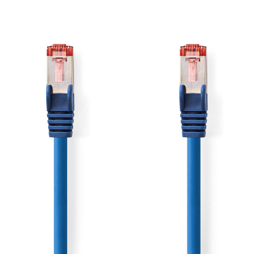 Cavo di rete CAT6 | RJ45 maschio | RJ45 maschio | S / FTP | 0.25 m | Tondo | LSZH | Blu | Label