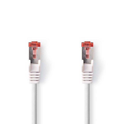 Cavo di rete CAT6 | RJ45 maschio | RJ45 maschio | S / FTP | 0.25 m | Tondo | LSZH | Bianco | Label
