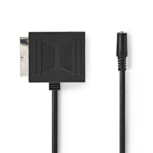 Cavo SCART | SCART Male | SCART Female / 3,5 mm femmina | Placcato nickel | 480p | 0.20 m | Tondo | PVC | Nero | Scatola