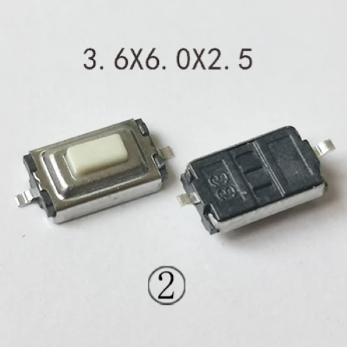 PULSANTE MICRO PER APPLICAZIONI ELETTRONICHE 3.6x6x2.5 mm MONTAGGIO A SUPERFICE