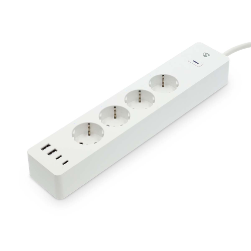 SmartLife Multipresa | Wi-Fi | Ibrido (CEE 7/7) / USB A / USB-C ™ | 16 A | 3680 W | 2.00 m | 0 - 55 °C | Android™ / IOS | Bianco
