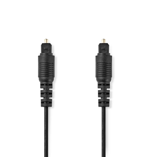 Cavo audio ottico | TosLink Maschio | TosLink Maschio | 2.00 m | Tondo | PVC | Nero | Label