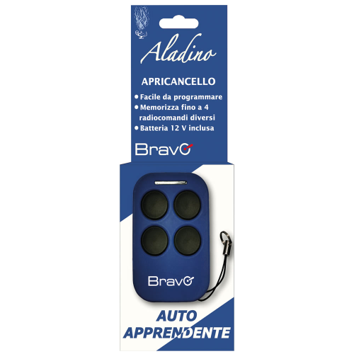 TELECOMANDO AUTOAPRENDIMENTO 433 Mhz 4 CH BLU BRAVO