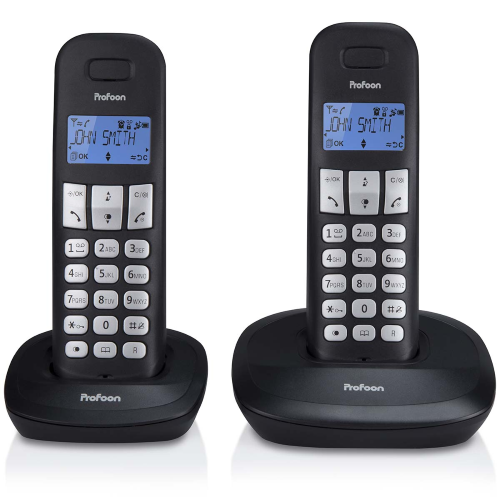 PDX-1120 Telefono DECT con 2 ricevitori nero