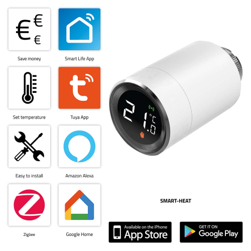 SMART-HEAT10 Valvola termostatica per radiatore Smart Zigbee