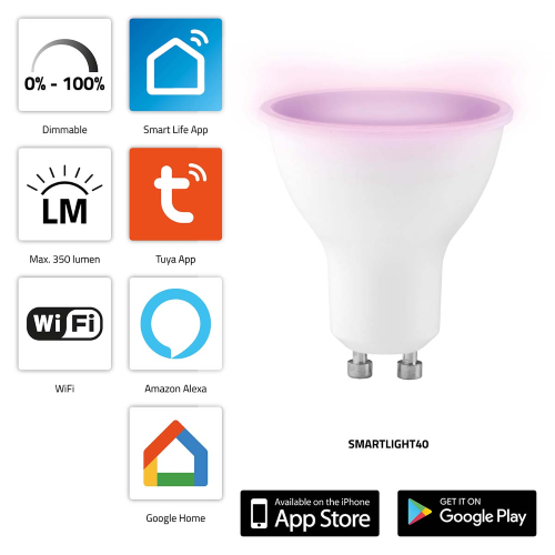 SMARTLIGHT40 Lampada a colori Smart LED con Wi-Fi