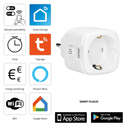 SMART-PLUG20 Presa Smart Wi-Fi con monitor di energia 16A 3680W