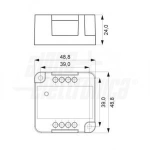 DIMMER LED MONO 12/24V 10A PULSANTE MINI