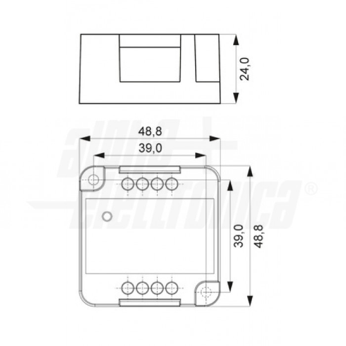 DIMMER LED MONO 12/24V 10A PULSANTE MINI
