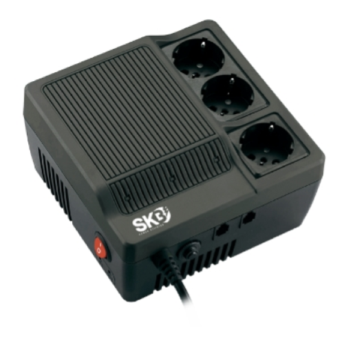 STABILIZZATORE DI TENSIONE ELETTRONICO 1200VA 720w 180-264v 3 PRESE Schuko