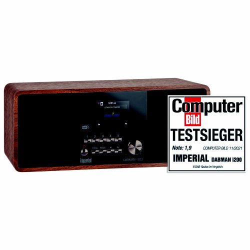 DABMAN i200 effetto legno DAB+ / FM / INTERNET