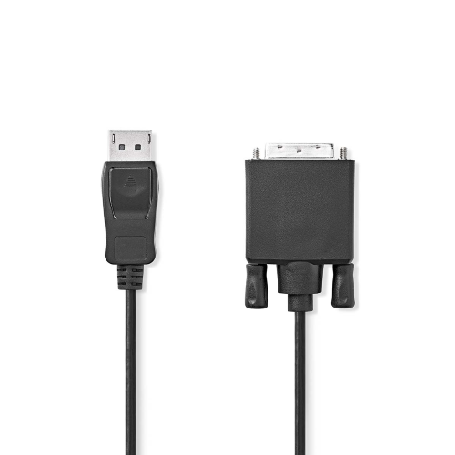 Cavo Displayport | DisplayPort maschio | DVI-D 24 + 1 pin maschio | 1080p | Placcato nickel | 1.00 m | Tondo | PVC | Nero | Label