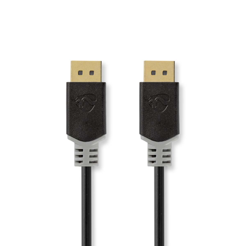 Cavo Displayport | DisplayPort maschio | DisplayPort maschio | 8K@60Hz | Placcato oro | 2.00 m | Tondo | PVC | Antracite | Scatola