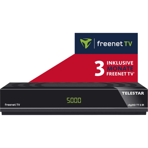 digiHD TT 6 IR Set-top-box DTT 2 HD di piccole dimensioni incl. 3 mesi di freenet