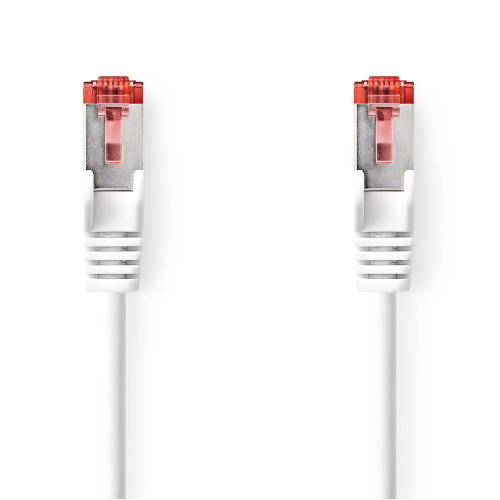 Cavo di rete CAT6 | RJ45 maschio | RJ45 maschio | S / FTP | 5.00 m | Tondo | LSZH | Bianco | Label