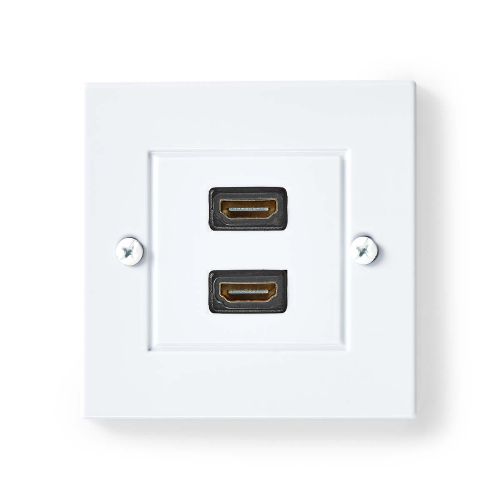 Scatola da Parete HDMI™ | 2x HDMI™ Female | 4K@60Hz | Uscita HDMI ™ | Nero | 18 Gbps | Placcato oro | Scatola