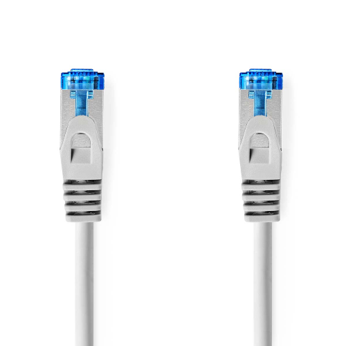 Cavo di rete CAT6a | S / FTP | RJ45 maschio | RJ45 maschio | 10.0 m | Snagless | Tondo | LSZH | Grigio | Label