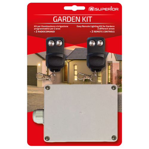 KIT RICEVENTE UNIVERSALE 220V 433Mhz PER ESTERNO CON 2 TELECOMANDI IN USCITA 2CH 220V IDEALE PER ALZA SERRANDE 