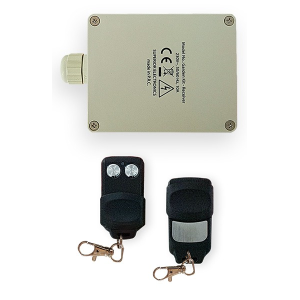 KIT RICEVENTE UNIVERSALE 220V 433Mhz PER ESTERNO CON 2 TELECOMANDI IN USCITA 2CH 220V IDEALE PER ALZA SERRANDE 
