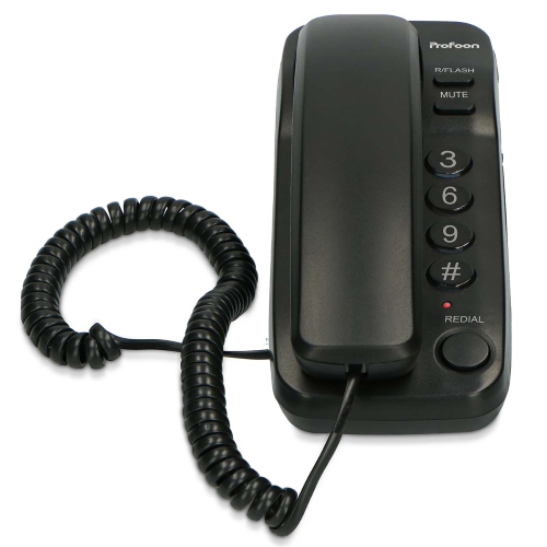 Telefono compatto con cavo Nero