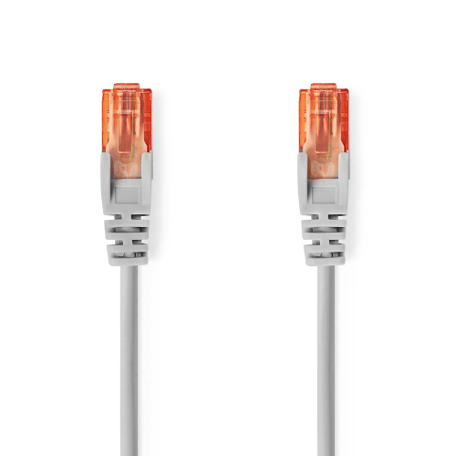 Cavo di rete CAT6 | RJ45 maschio | RJ45 maschio | U/UTP | 0.25 m | Collegamento | Tondo | PVC | Grigio | Label