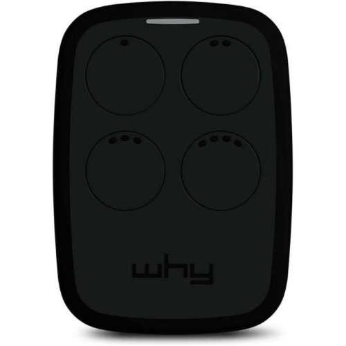 TELECOMANDO APRICANCELLO AUTOAPPRENDIMENTO WHY EVO NOA MULTIFREQUENZA 4 TASTI UNIVERSALE BLACK