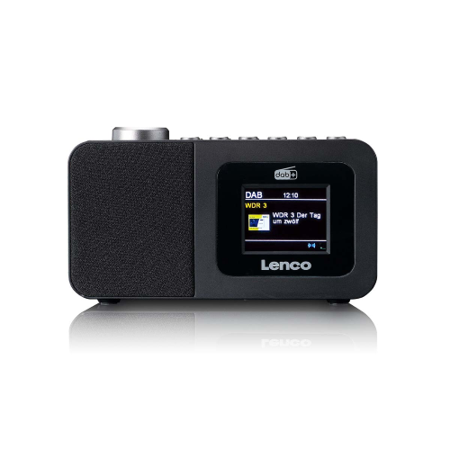 DAB+/FM Radio alarm clock with colour display, sleep timer, and dual alarm function Black