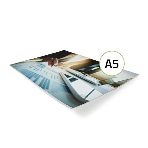 Pellicola di laminazione a caldo | A5 | Spessore: 100 µm | Imballato per: 100 pz. | PET | Trasparente