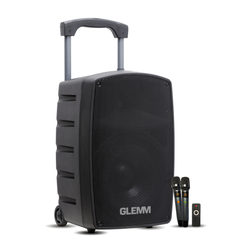 CASSA AMPLIFICATA 15" 2 VIE 300W MAX CON BATTERIA RICARICABILE, MP3 player, SD card, USB, Bluetooth, Telecomando IR. - 2 Radiomicrofono UHF