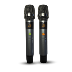 CASSA AMPLIFICATA 15" 2 VIE 300W MAX CON BATTERIA RICARICABILE, MP3 player, SD card, USB, Bluetooth, Telecomando IR. - 2 Radiomicrofono UHF