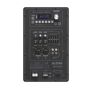 CASSA AMPLIFICATA 15" 2 VIE 300W MAX CON BATTERIA RICARICABILE, MP3 player, SD card, USB, Bluetooth, Telecomando IR. - 2 Radiomicrofono UHF