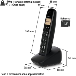 CORDLESS DECT STANDARD NERO