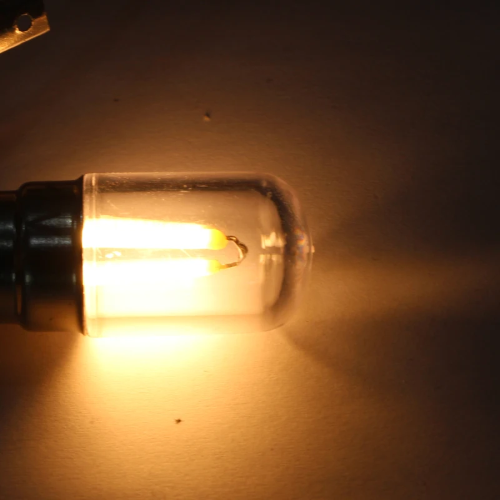 LAMPADINA LED E14 24V AC-DC 1.5W CON LED COB  BIANCO CALDO BULBO TRASPARENTE