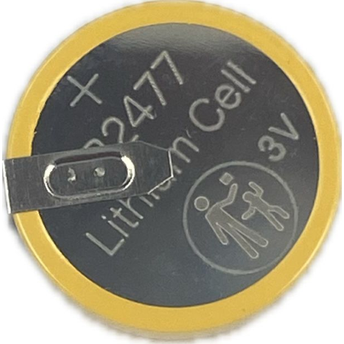 BATTERIA BOTTONE LITIO CR2477 A C.S. 3V 1000mah terminale Capicorda a saldare