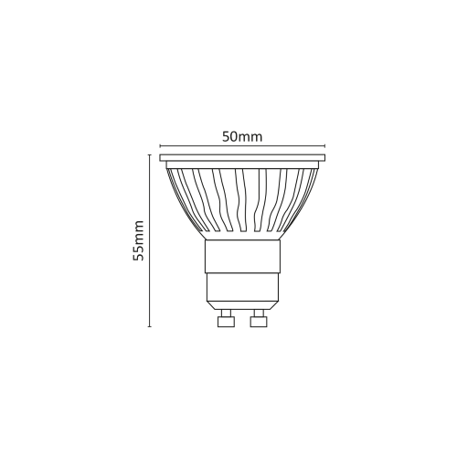 LAMPADINA DICROICA LED 230V 7W 600LM 4000K GU10