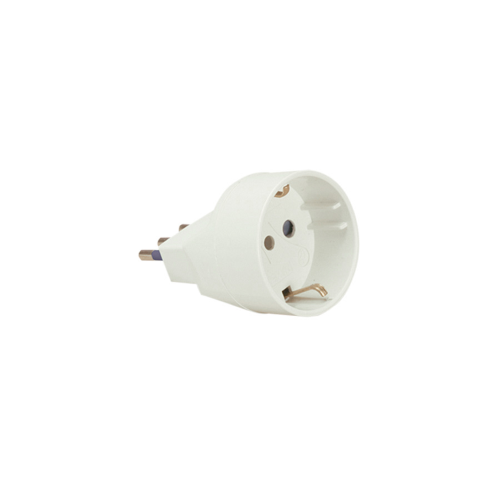 ADATTATORE SPINA 2P+T 16A 1 PRESA SCHUKO BIANCA