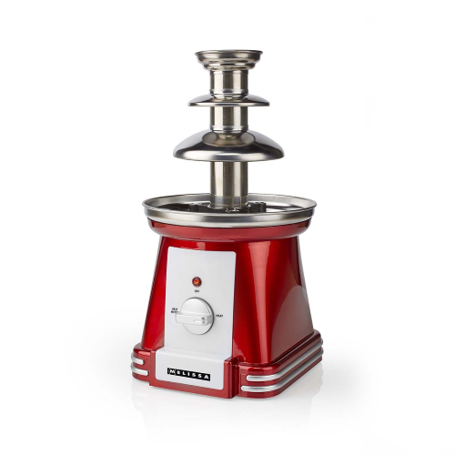 Fontana di cioccolato | 90 W | 32 cm | 3 livelli in metallo | Rosso / Bianco