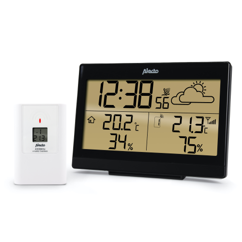 Stazione meteo con sensore wireless Nero