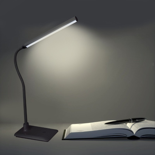 LAMPADA DA TAVOLO LED 6W NERA CON INTERRUTTORE TOUCH E ALIMENTATORE