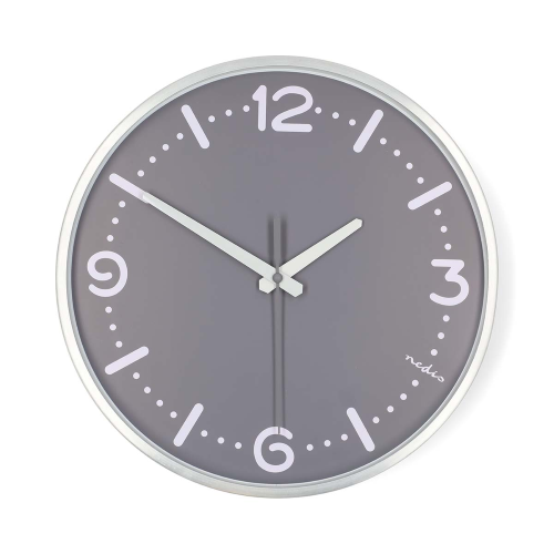 Orologio da parete | Diametro: 300 mm | Alluminio | Movimento silenzioso | Metallo