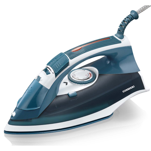 Ferro a vapore con piastra in ceramica 2200W Blu